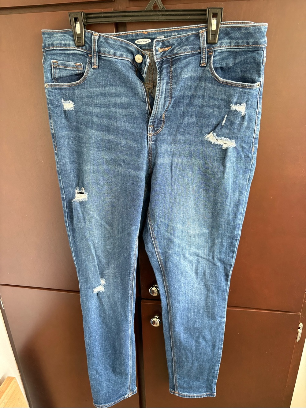 EUC Old Navy women’s rockstar super skinny high-rise jeans size 16